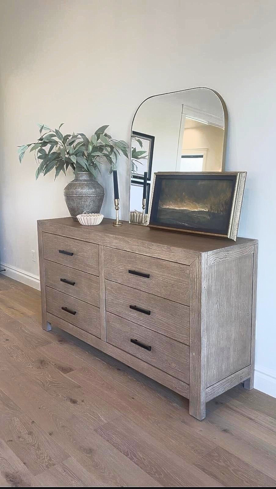 I chose this dresser for its warm wood tone and simple lines that anchor the space without feeling heavy.

I like how the black hardware adds contrast while the styling on top keeps it layered and relaxed.

It offers generous storage and works easily in both bedroom and entry spaces.
@Wayfair 
@thehomedepot
@amazon