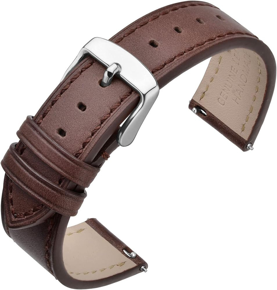 ANNEFIT Watch Band 17mm 18mm 19mm 20mm 21mm 22mm - Classic Oil Wax Leather Quick Release Watch St... | Amazon (US)