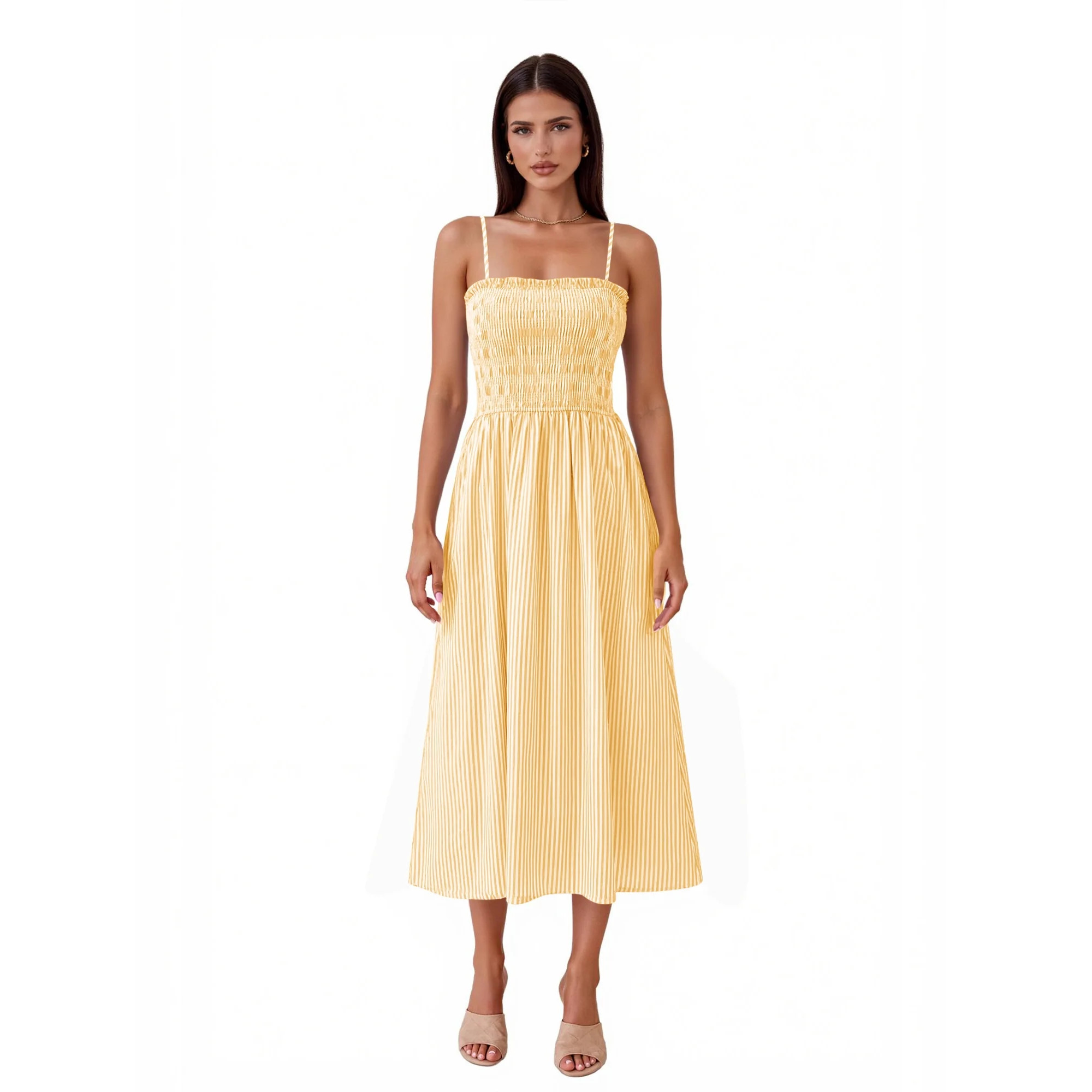 PRETTYGARDEN Women's Maxi Striped Dress, Sizes S-XXL | Walmart (US)