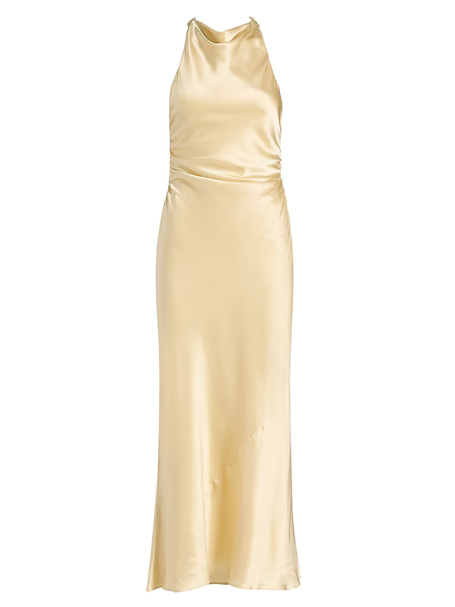 Women's Casette Silk Dress - Blonde - Size 6 | Saks Fifth Avenue
