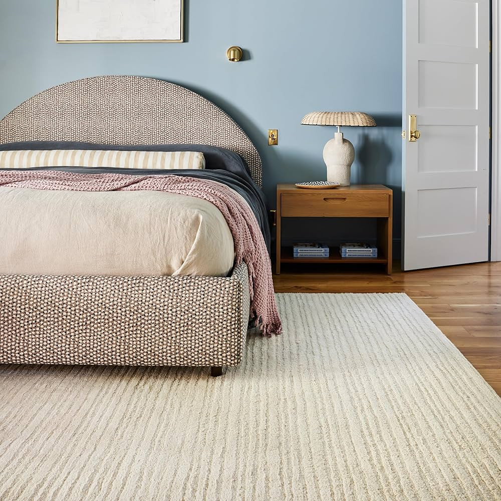 Rugs USA x Emily Henderson Southwest Striped Wool Area Rug, 5x8, Ivory | Amazon (US)