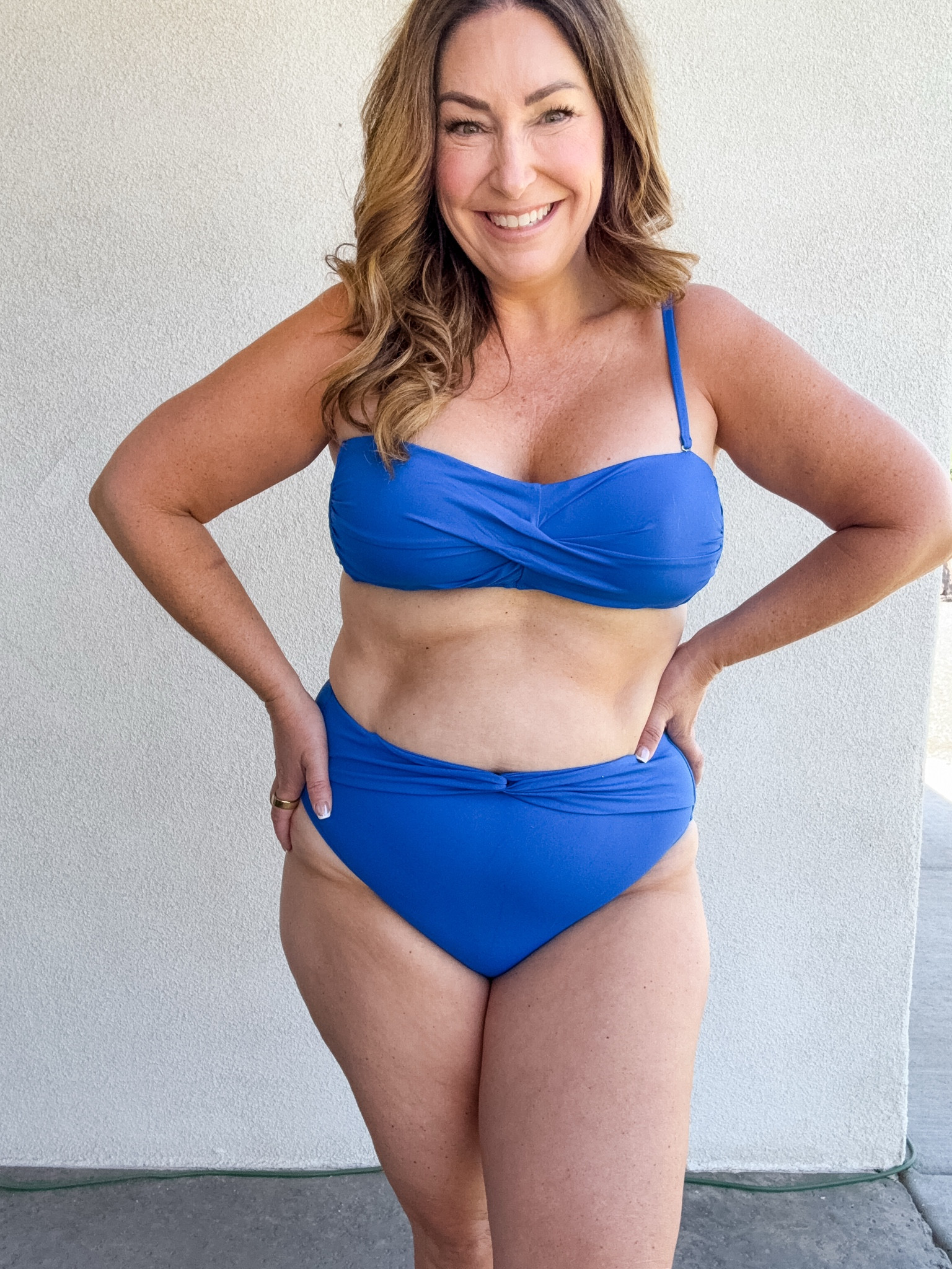 Bandeau Royal Blue Two Piece Modest High Waist Bikini with Removable Straps | Wearing tts, L runs small

#LTKSeasonal #LTKSwim #LTKTravel
