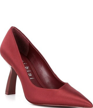 Gianni Bini Darciee Matte Satin Pointed Toe Curved Heel Pumps | Dillard's | Dillard's
