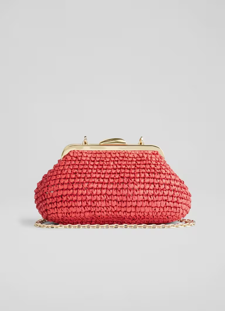 Alexa Red Paper  Frame Clutch Bag | L.K. Bennett (UK)