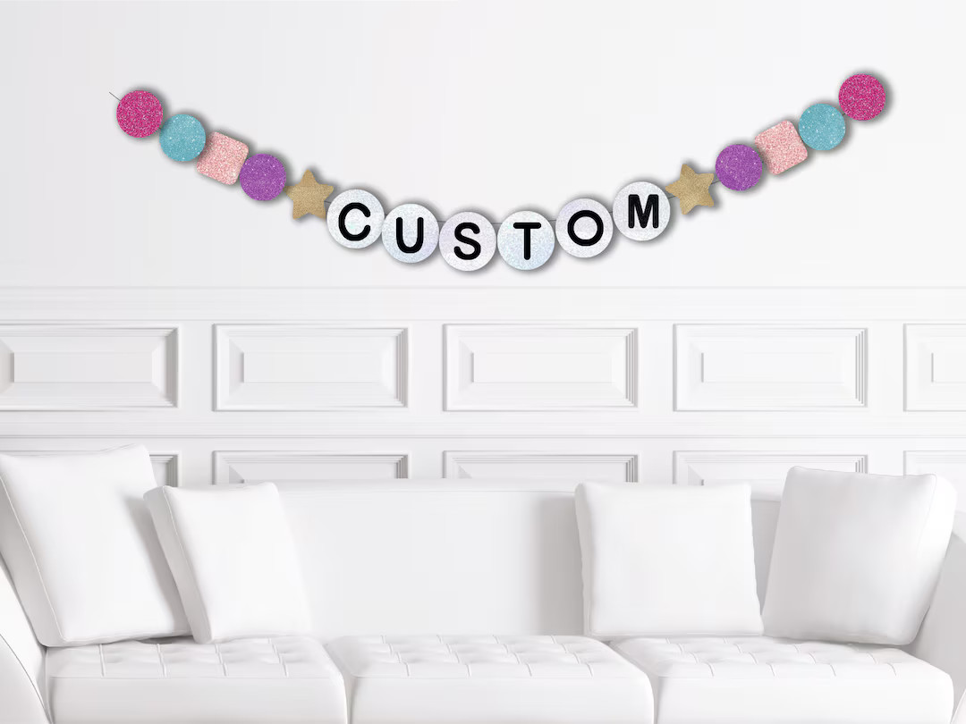 Custom Glitter Friendship Bracelet Party Banner Taylor Friend - Etsy | Etsy (US)