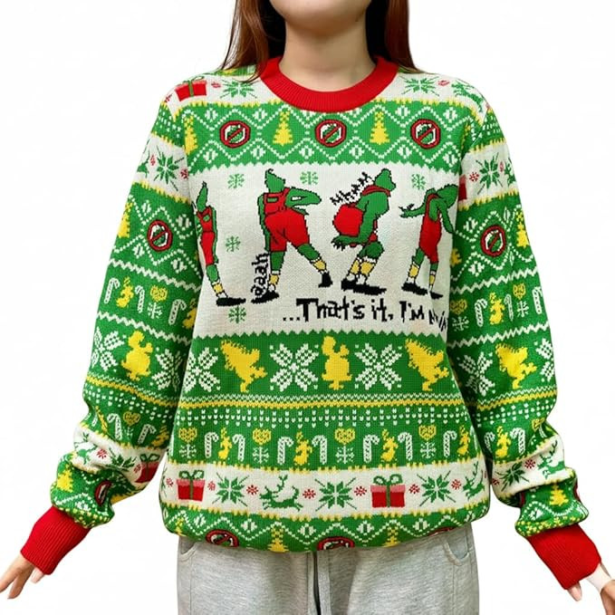 Ugly Christmas Sweater for Women 2025 - Ugly Knitted Sweater - Xmas Movie Sweatshirt - Gifts for ... | Amazon (US)