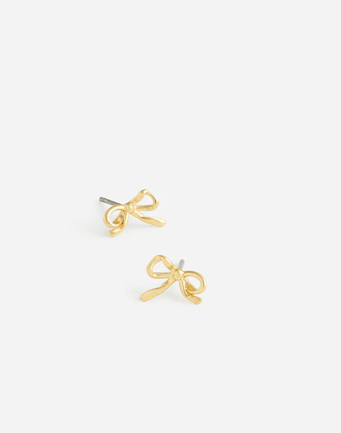Metal Mini Bow Stud Earrings | Madewell