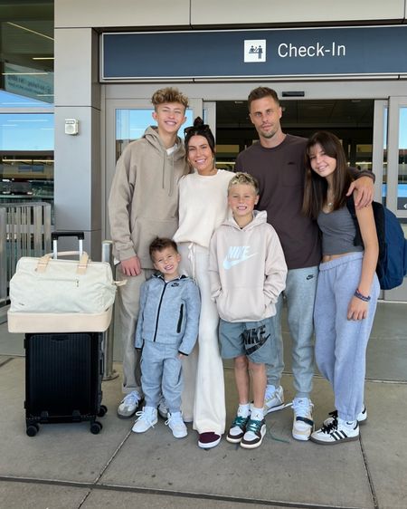 Family travel day ✈️ wearing comfy travel style for our flight!  I love this neutral cozy matching set - it’s under $50 and I’m wearing size medium. 

Family style; fall style; travel style; fall outfits; travel outfits; Nike; Nike kids; toddler boy outfit; Amazon fashion; teen girl outfit; teen boy outfit; Christine Andrew 

#LTKstyletip #LTKfamily #LTKtravel
