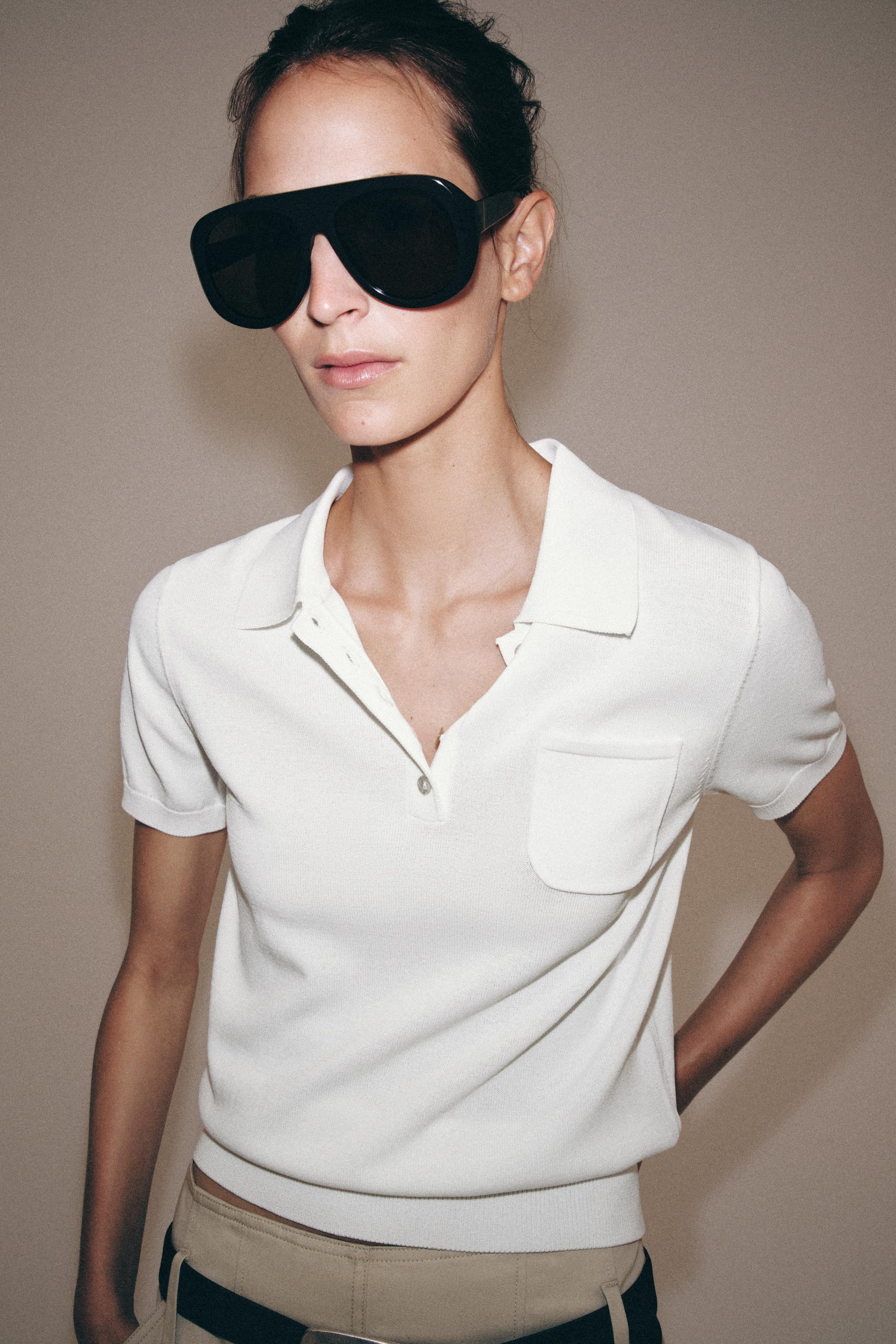 SHORT SLEEVE KNIT POLO SHIRT | Zara UK