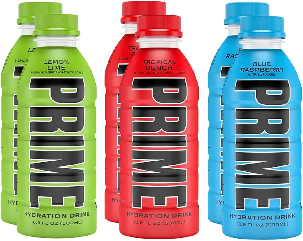 Prime Hydration Sports Drink Variety Pack - Energy Drink, Electrolyte Beverage - Lemon Lime, Trop... | Amazon (US)