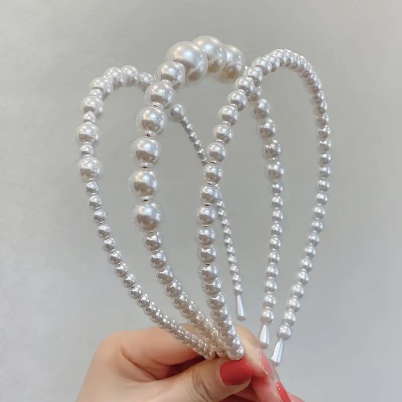 White Faux Pearl Hairbands Bridal Hair Hoop Wedding Hair - Temu | Temu Affiliate Program