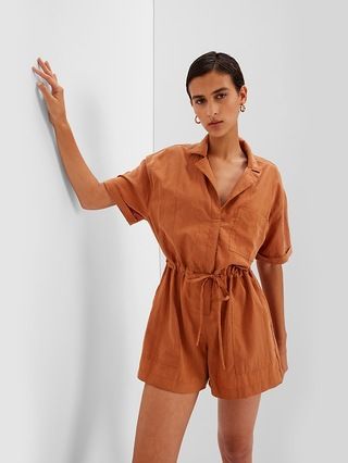 LENZING&#x26;#153 TENCEL&#x26;#153 Lyocell Utility Romper | Gap (US)