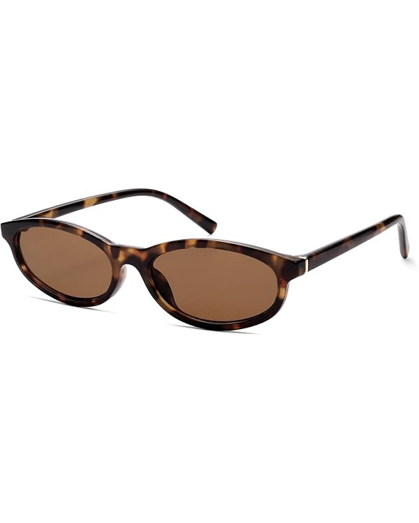 Retro Rectangle Oval Sunglasses for Women, 80s 90s Small Trendy Cat Eye Narrow Slim 2026 Sun Glas... | Amazon (US)
