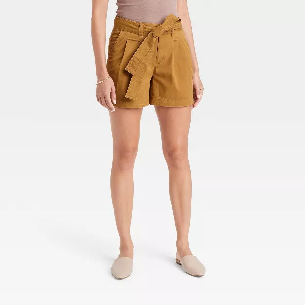 Women's High-Rise Pleat Front Shorts - A New Day™ | Target