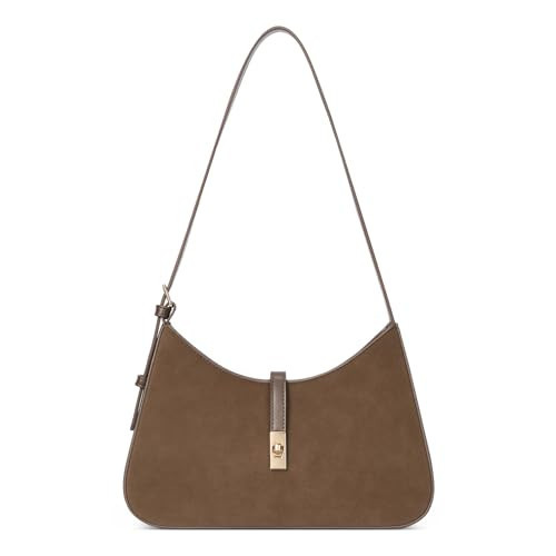 CLUCI Suede Purses for Women, Shoulder Suede Bag with Adjustable Strap, Handbag Hobo Bags | Amazon (US)
