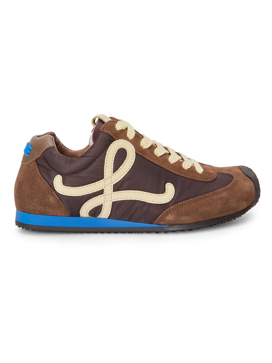 Women's Ballet Runner 2.0 Suede & Mesh Low-Top Sneakers - Brown Yellow Blue - Size 12 | Saks Fifth Avenue