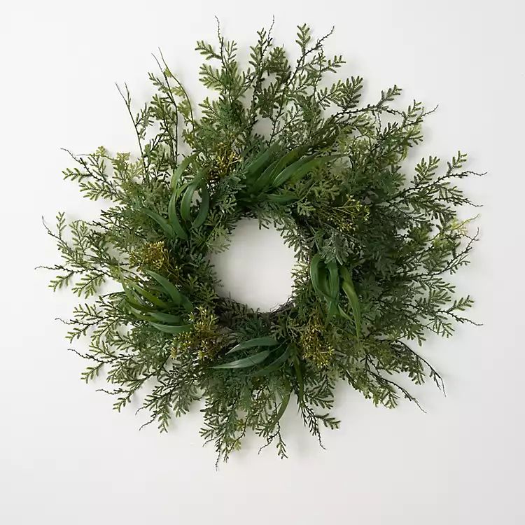 New! Green Draping Fern Wreath, 27 in. | Kirkland's Home
