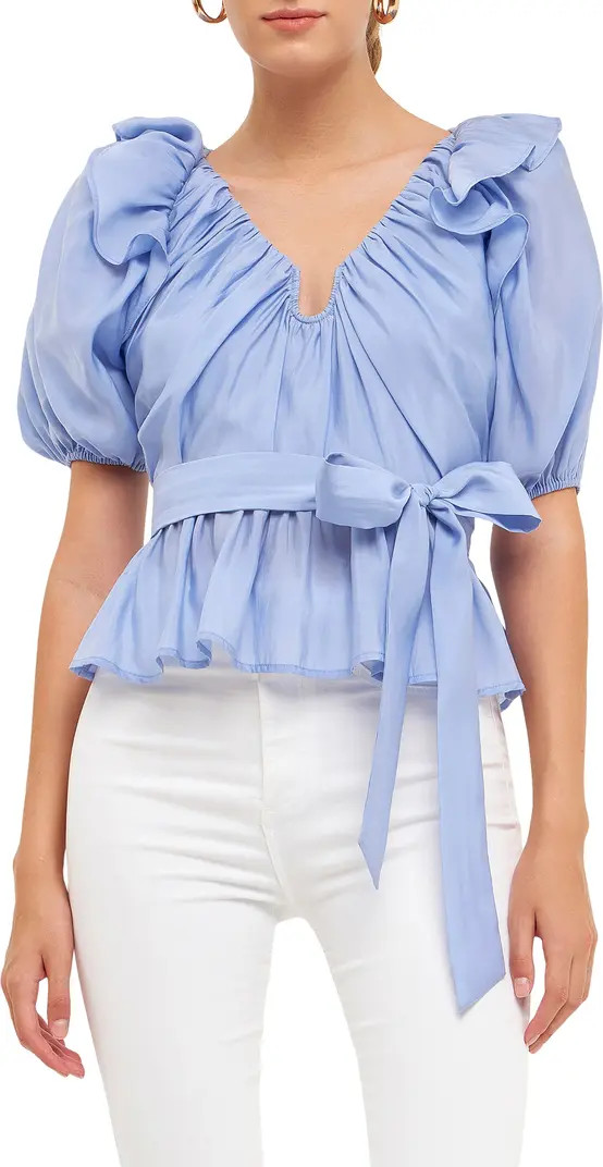 Ruffle Puff Sleeve Top | Nordstrom