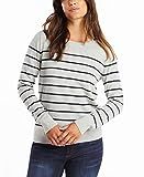 Nautica Women's Year-Round Long Sleeve 100% Cotton Striped Crewneck Sweater | Amazon (US)