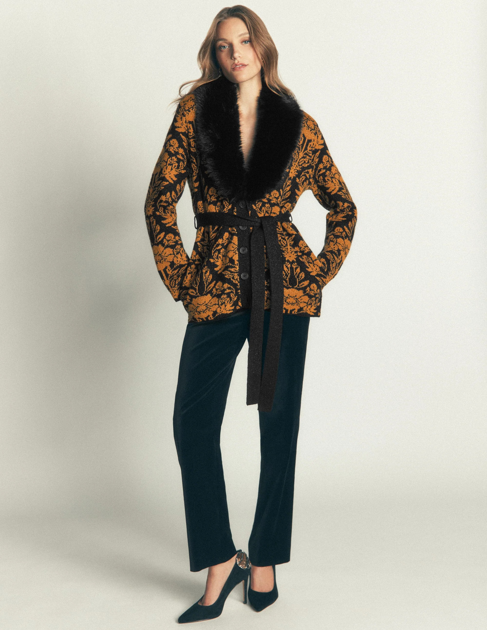 Metallic Black Gold Jacquard | Boden (US)