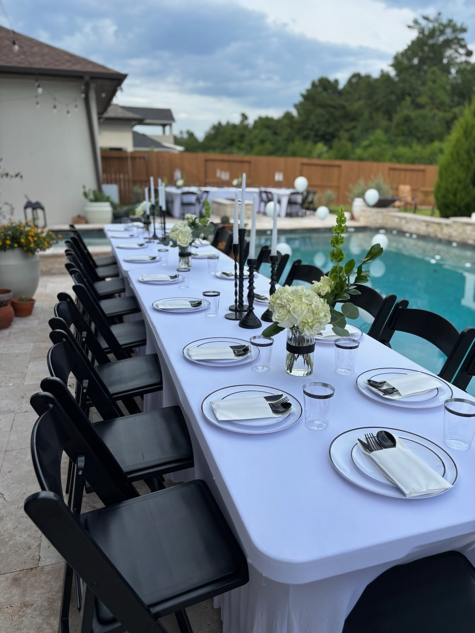 Engagement party details - tables 🤗 (we rented the chairs from marketplace, but linked the exact ones we used!)

#LTKWedding #LTKParties