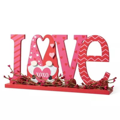 Glitzhome 14.25"L Valentine's LOVE Wooden Gnome Table Decor | Belk