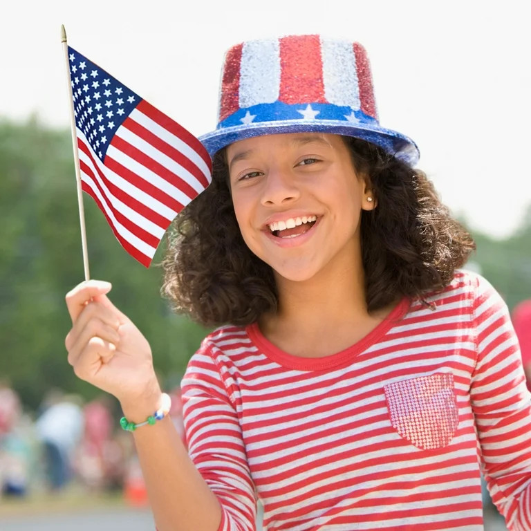 American Polycotton 8" x 12" Stick Flag with Gold Spear Top by Annin, 14-Pack | Walmart (US)