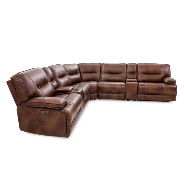 Kettwig 7 - Piece Upholstered Power Reclining Sectional | Wayfair North America