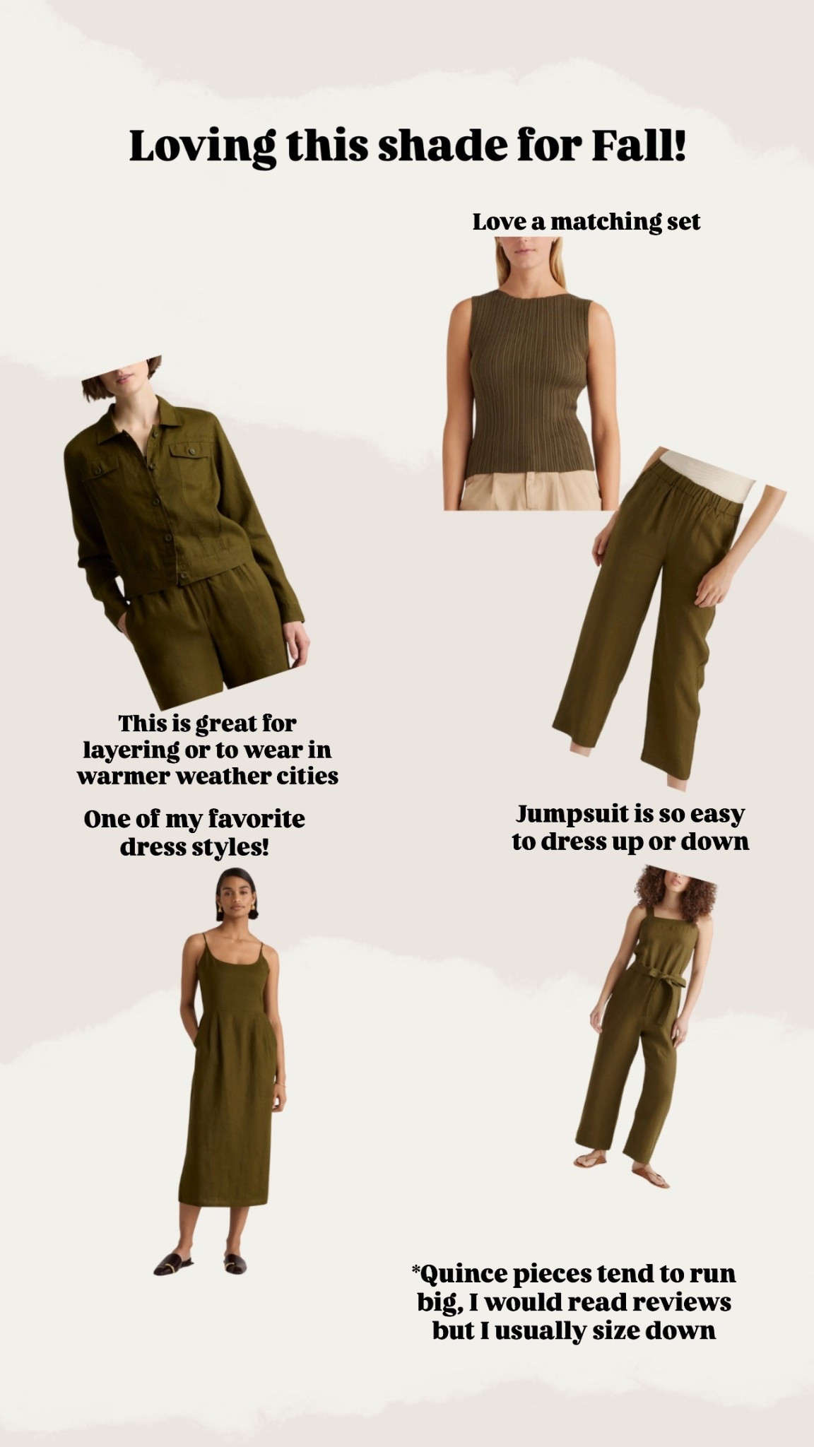 Olive Green for Fall 🫒🍂

#LTKSeasonal #LTKFindsUnder100 #LTKStyleTip