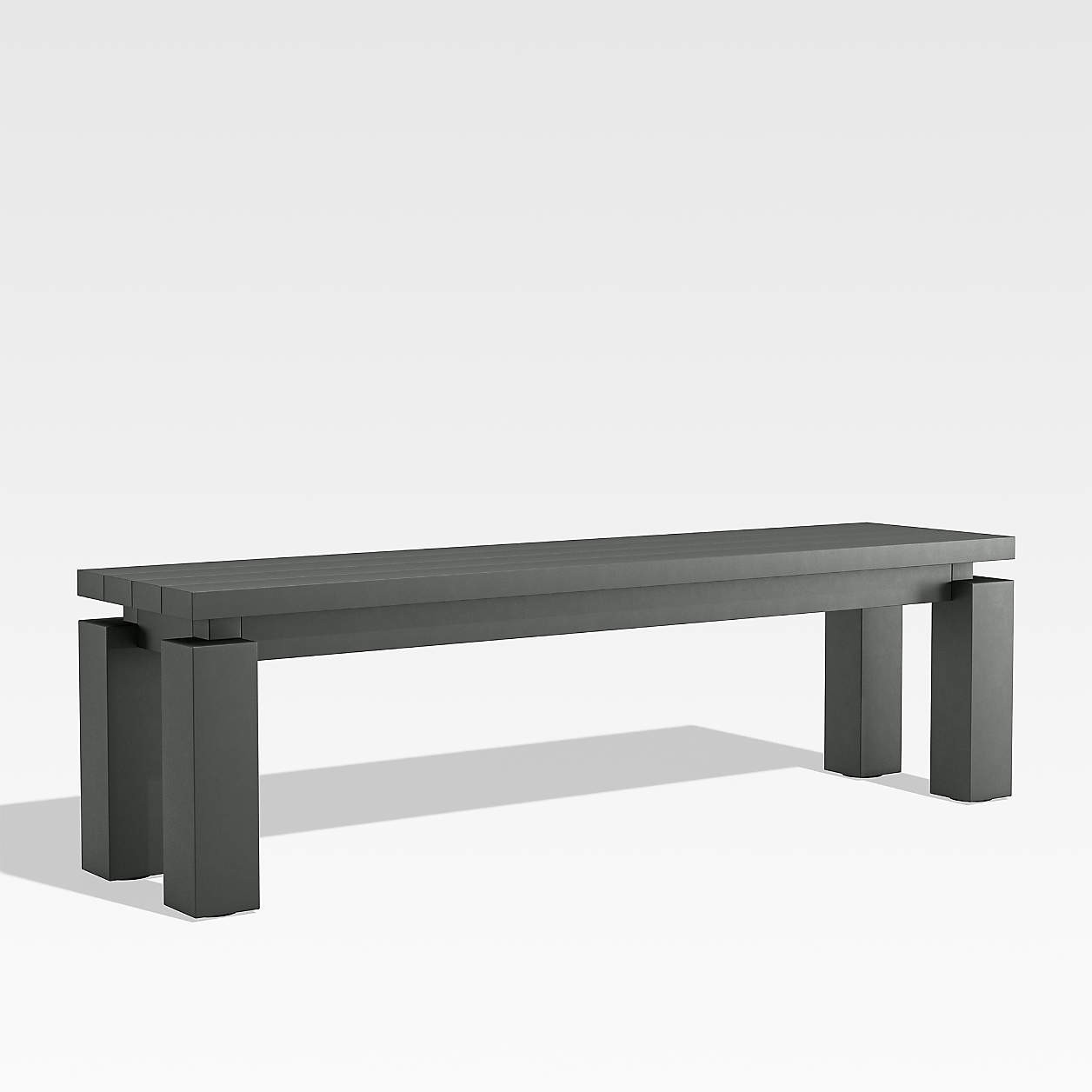 Walker Metal Dining Outdoor Bench + Reviews | Crate & Barrel | Crate & Barrel