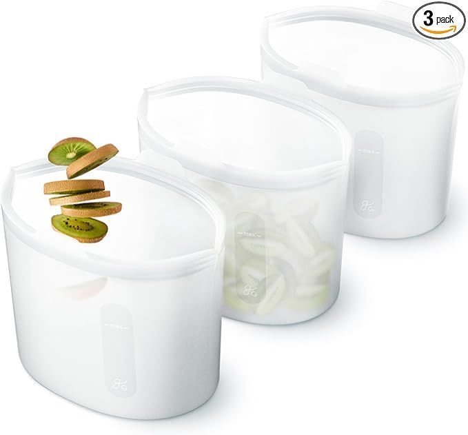 Greater Goods Reusable Silicone Containers for Food Storage, Freezer, Microwave, and Oven Safe, C... | Amazon (US)