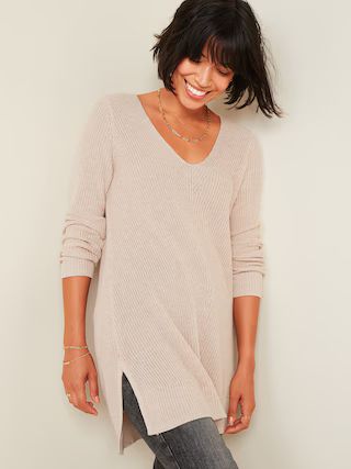 Textured V-Neck Sweater Tunic for Women | Old Navy (US)