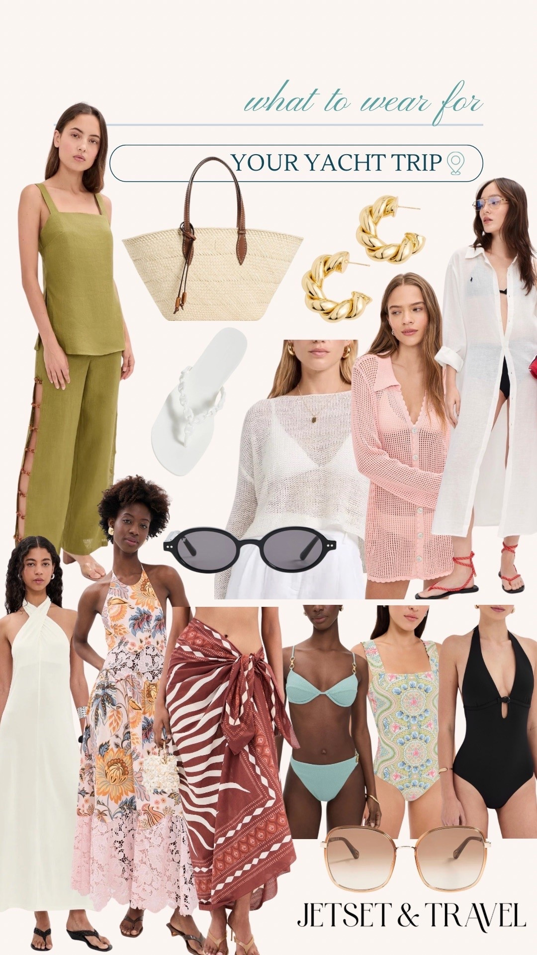 Did you catch our July newsletter? We are chatting our top 4 favorite yachts! Of course with a yacht trip comes yacht fashion! 🛥️ I found so many pieces that are perfect for this type of trip. The perfect linens, dresses, swimsuits, and accessories are all right here for you. I’ll be linking a few extras on this post because I had such a hard time narrowing it down! Do you have a favorite item?


#yacht #yachttrip #resortwear #beach #swim #shopbop #hunzag #polo #ralphlauren #staud #beachwear #jellysandal #sarong

#LTKSwim #LTKTravel #LTKootd