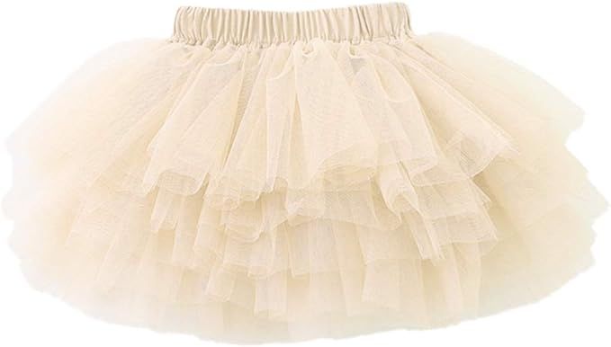 Colorful Childhood Baby Girls' Tutu Skirt Toddler 6 Layered Tulle Tutus 1-8T | Amazon (US)