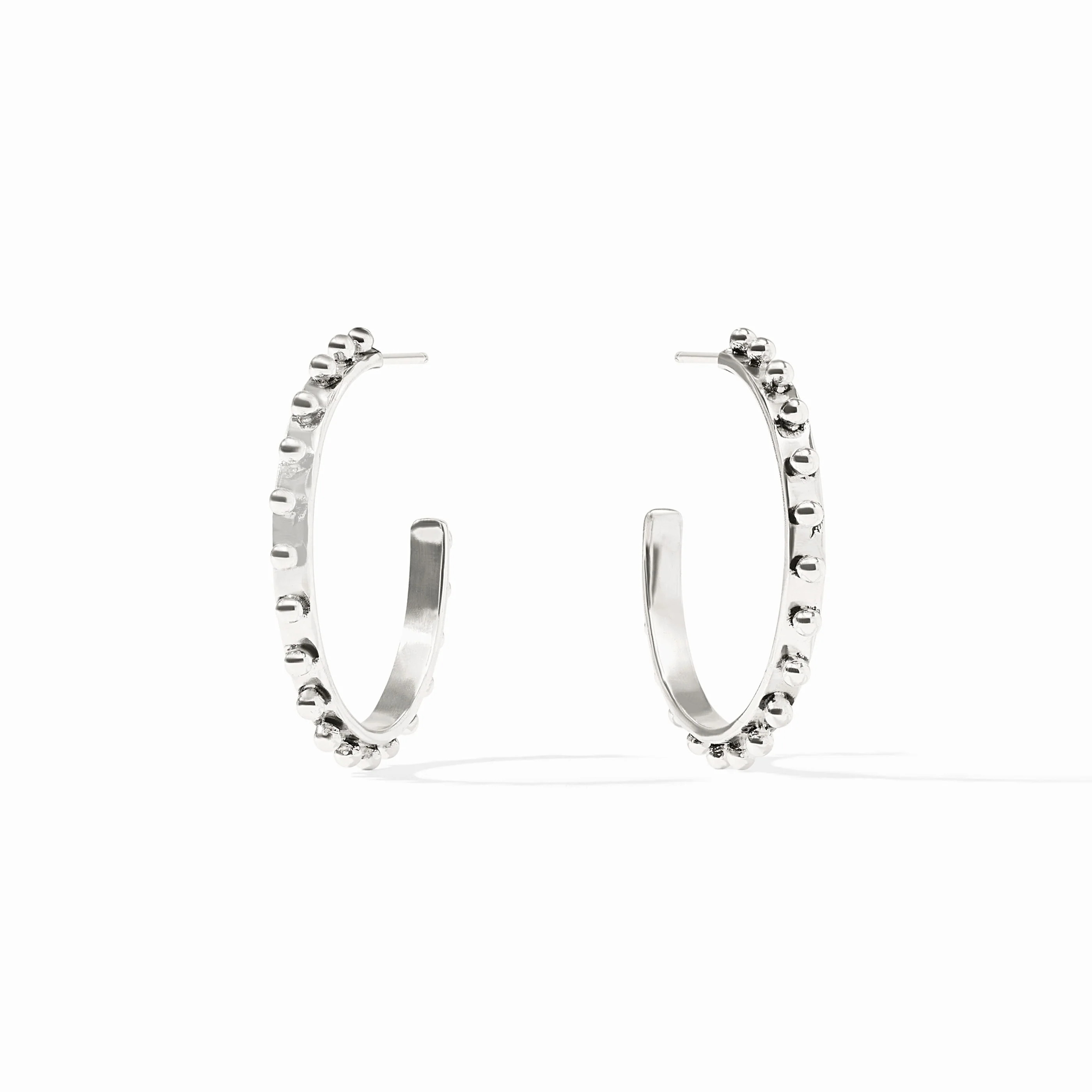 SoHo Studded Silver Hoop Earrings | Julie Vos | Julie Vos