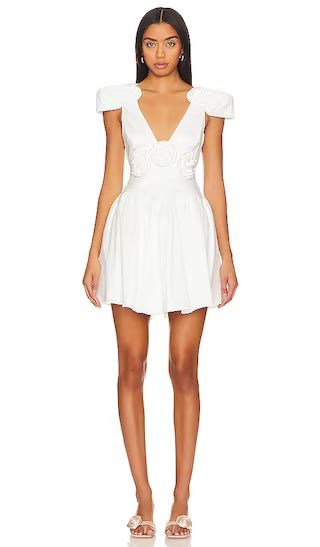Flora Mini Dress in White | Revolve Clothing (Global)
