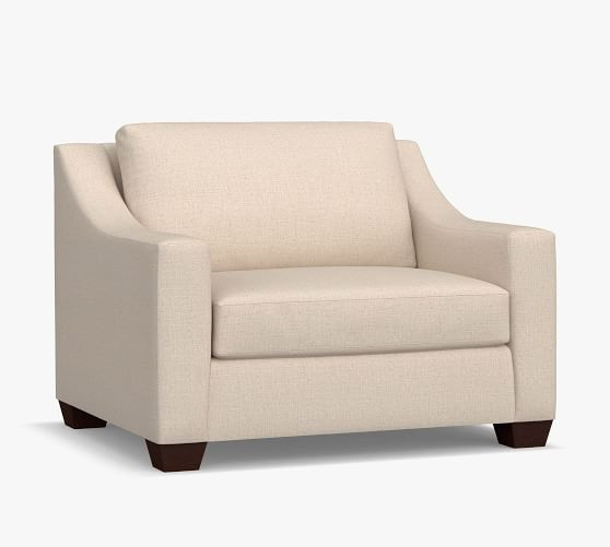 York Slope Arm Upholstered Chair-And-A-Half | Pottery Barn (US)