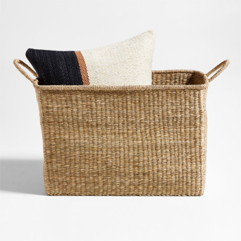 Vonne Extra-Large Square Decorative Basket + Reviews | Crate & Barrel | Crate & Barrel