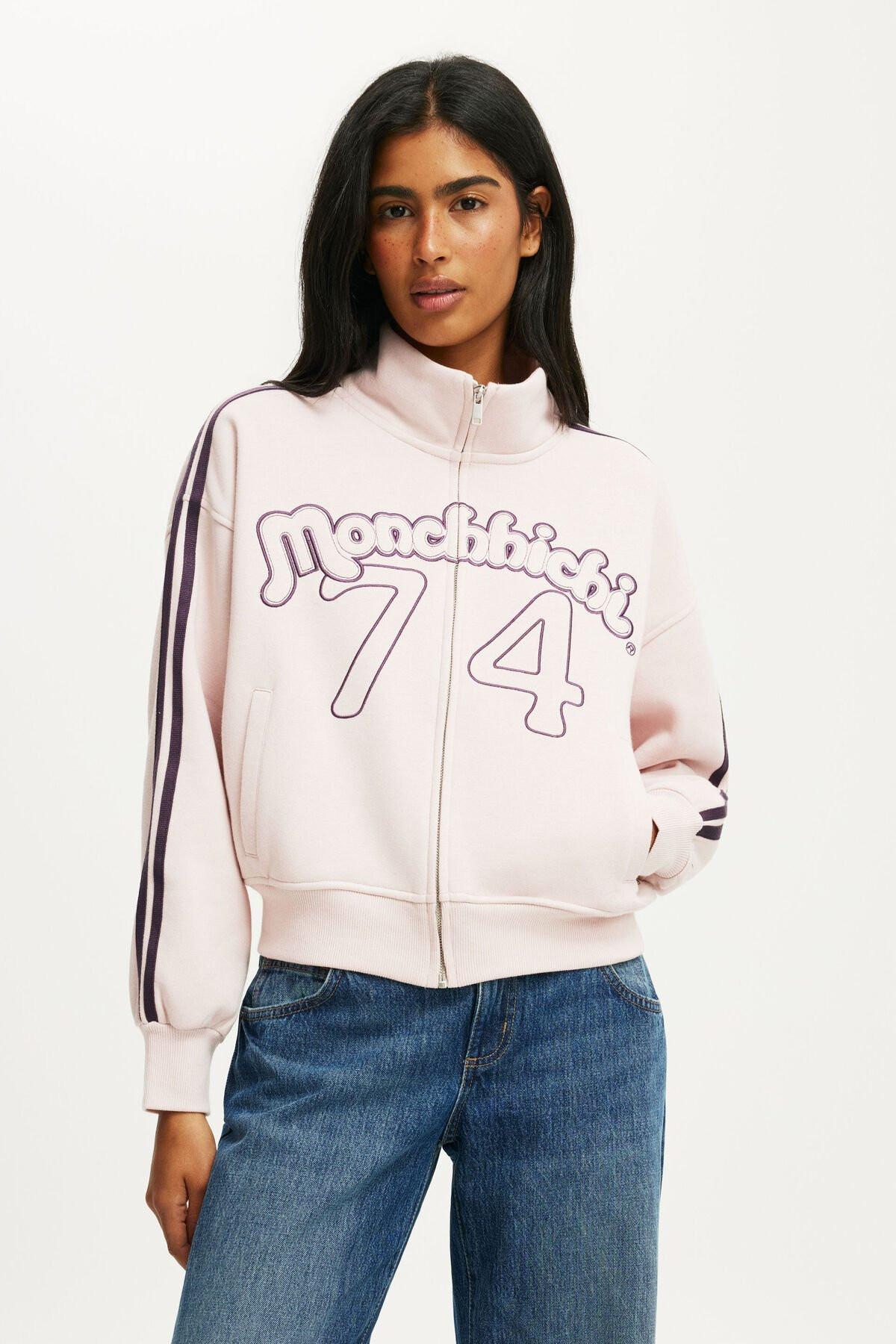 Monchhichi Funnel Neck Fleece Zip Through | Cotton On (UK)