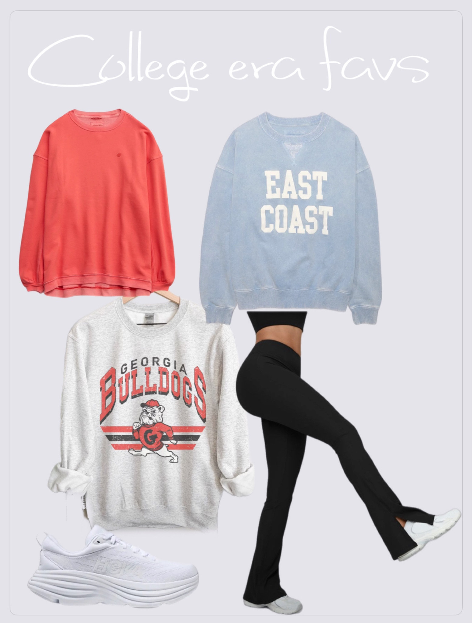 Here for the Lazy Sunday afternoon errands outfits  🤍 

•nursing students 
• cozy loungewear 
• comfy travel clothes 

•University of Georgia bulldogs sweatshirt 
•East Coast sweatshirt 

#LTKMostLoved #LTKtravel