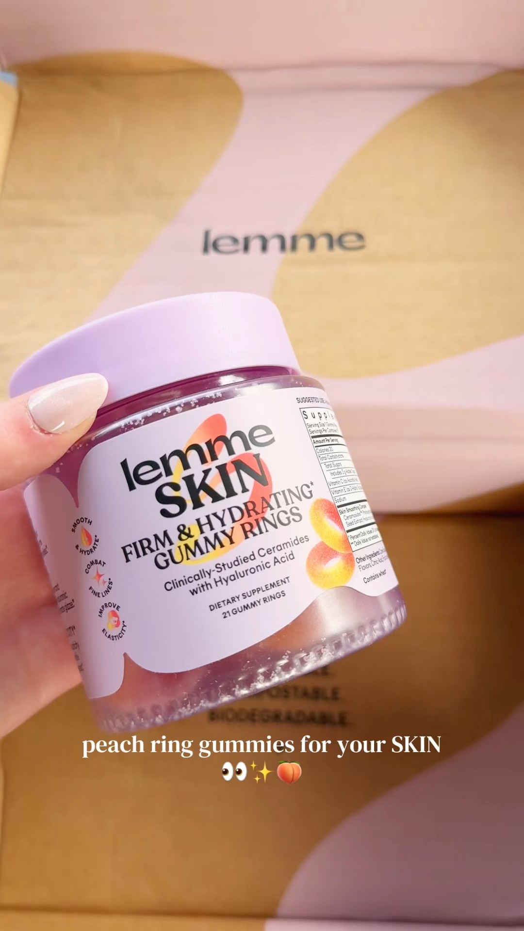Candy for your skin?! 👀✨🍑 @Lemme #lemme #lemmeskin #skincare #vitamins #beauty

#LTKU #LTKBeauty #LTKgrwm