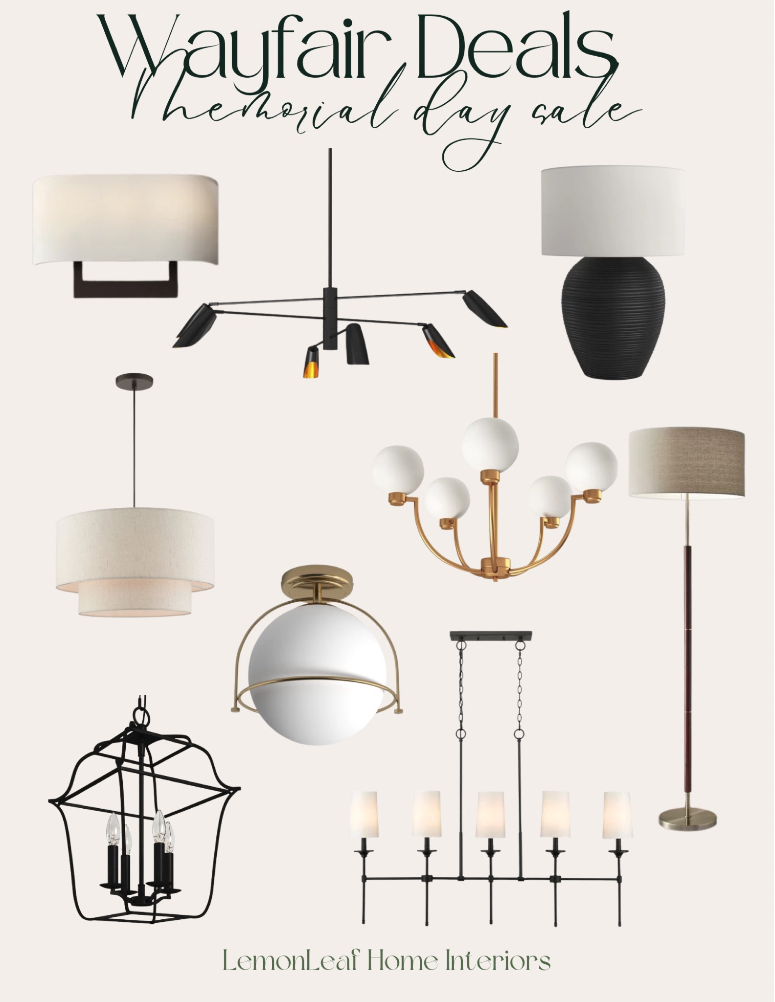 Great lighting finds on sale for Memorial Day at Wayfair 
Floor lamps, ceiling lighting, chandelier, bathroom fixtures, wall sconce 



#LTKsalealert #LTKhome #LTKstyletip