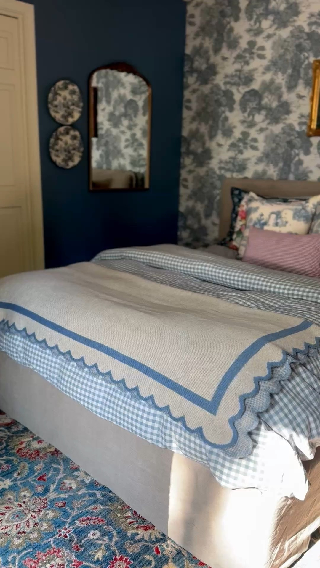 This cotton blue gingham duvet set is on sale for Amazon prime day deals. Linking the scallop throw blanket, decorative pillows, and shams also

#LTKSeasonal #LTKHome #LTKSaleAlert
