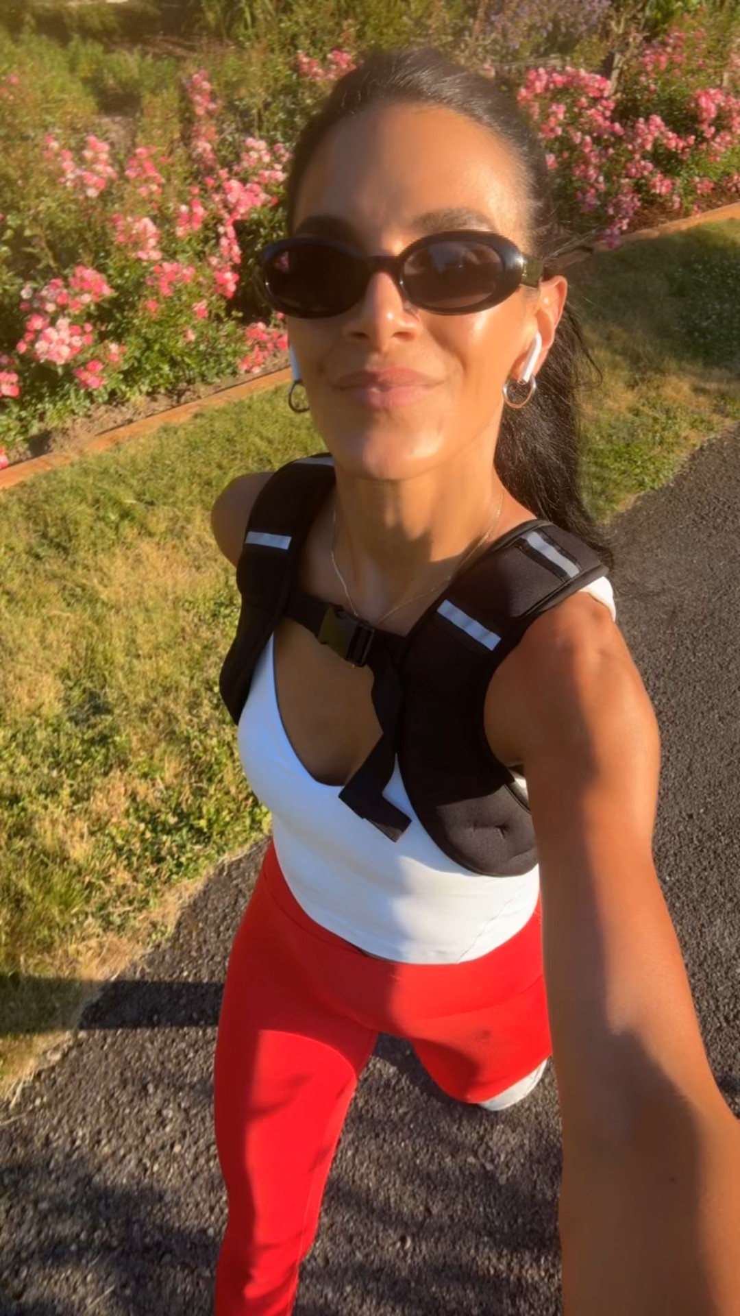 Sunset walk with my 8lb vest 🌅 shop my walking look + gear on LTK.

#LTKU #LTKSummerEdit #LTKActive