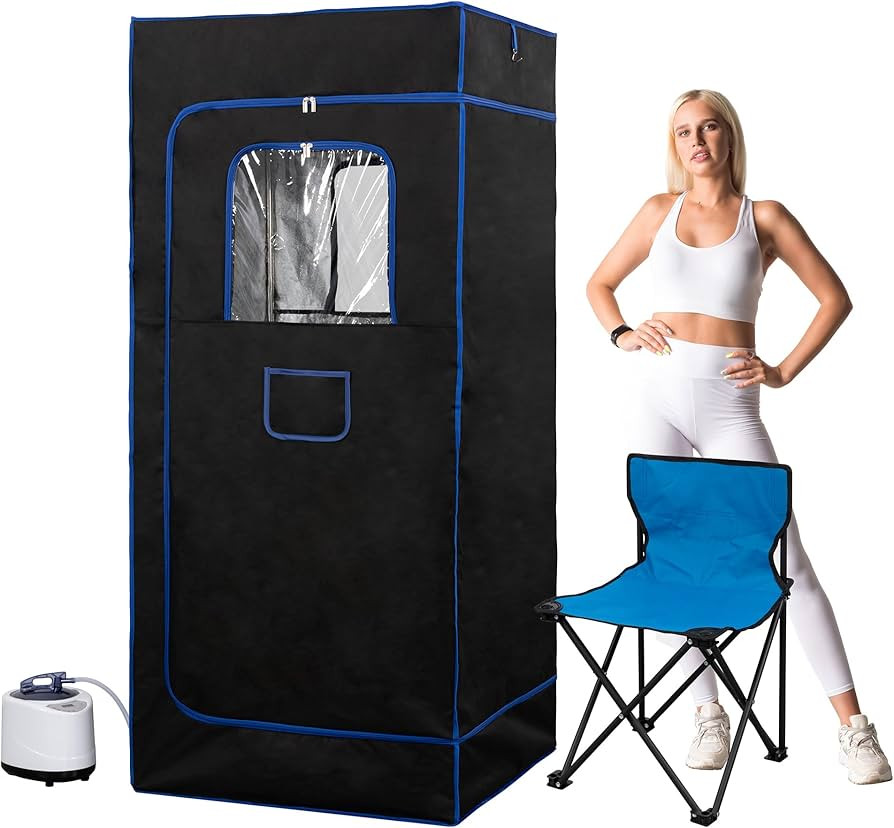 Portable Steam Sauna, Full Size Portable Sauna for Home, Sauna Tent Sauna Box with 2.6L Steamer, ... | Amazon (US)