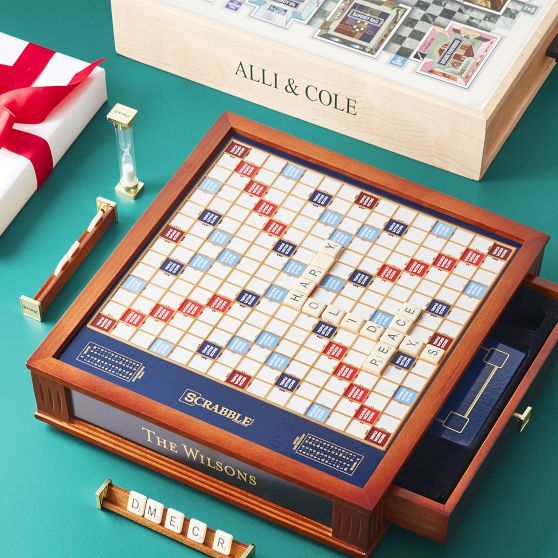 Deluxe Wood Scrabble Game Set | Mark and Graham