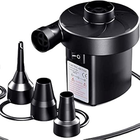 Electric Air Pump, AGPtEK Portable Quick-Fill Air Pump with 3 Nozzles, 110V AC/12V DC, Perfect Infla | Amazon (US)