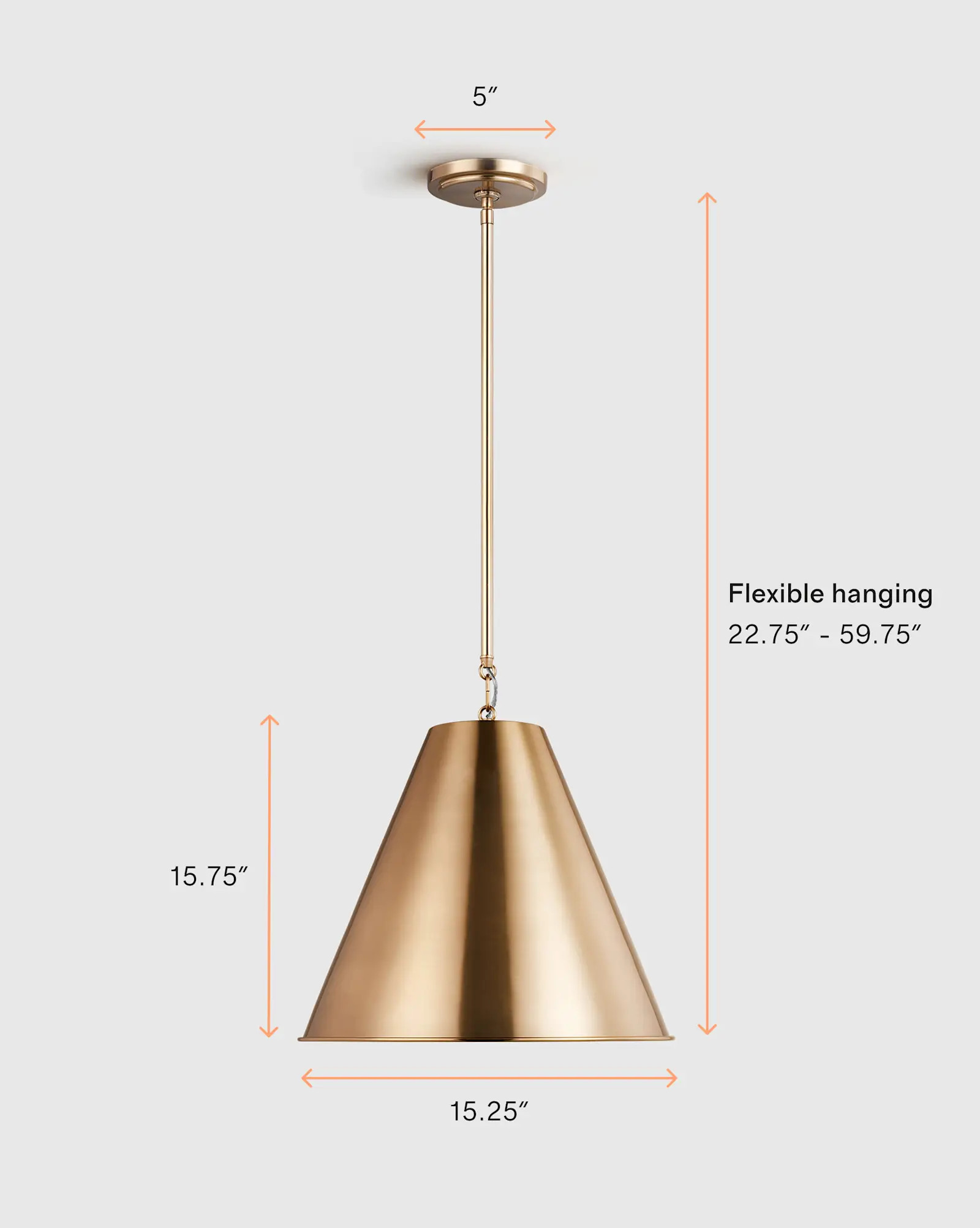 Tapered Steel Shade Pendant Light | Quince