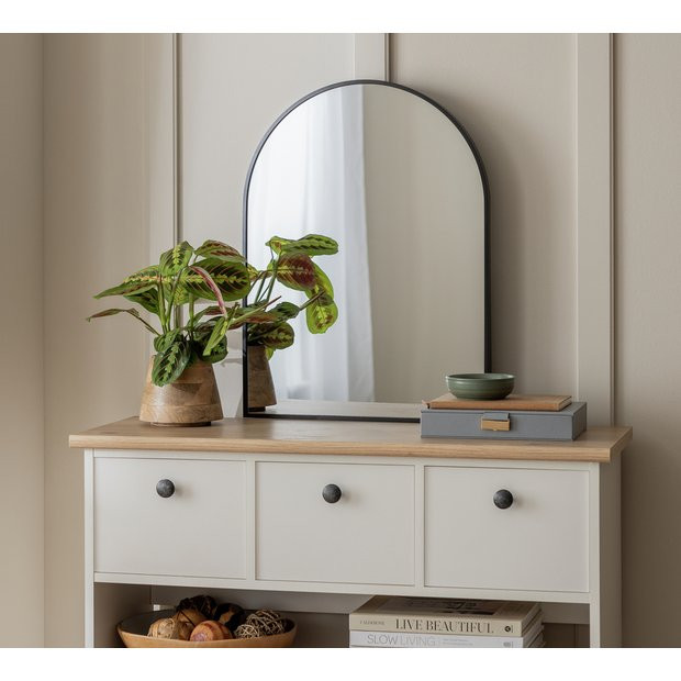 Habitat Arch Metal Wall Mirror - Black - 45x60cm | Habitat UK