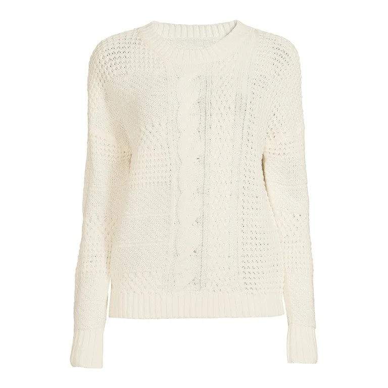 Time and Tru Women's Mix Stitch Sweater | Walmart (US)